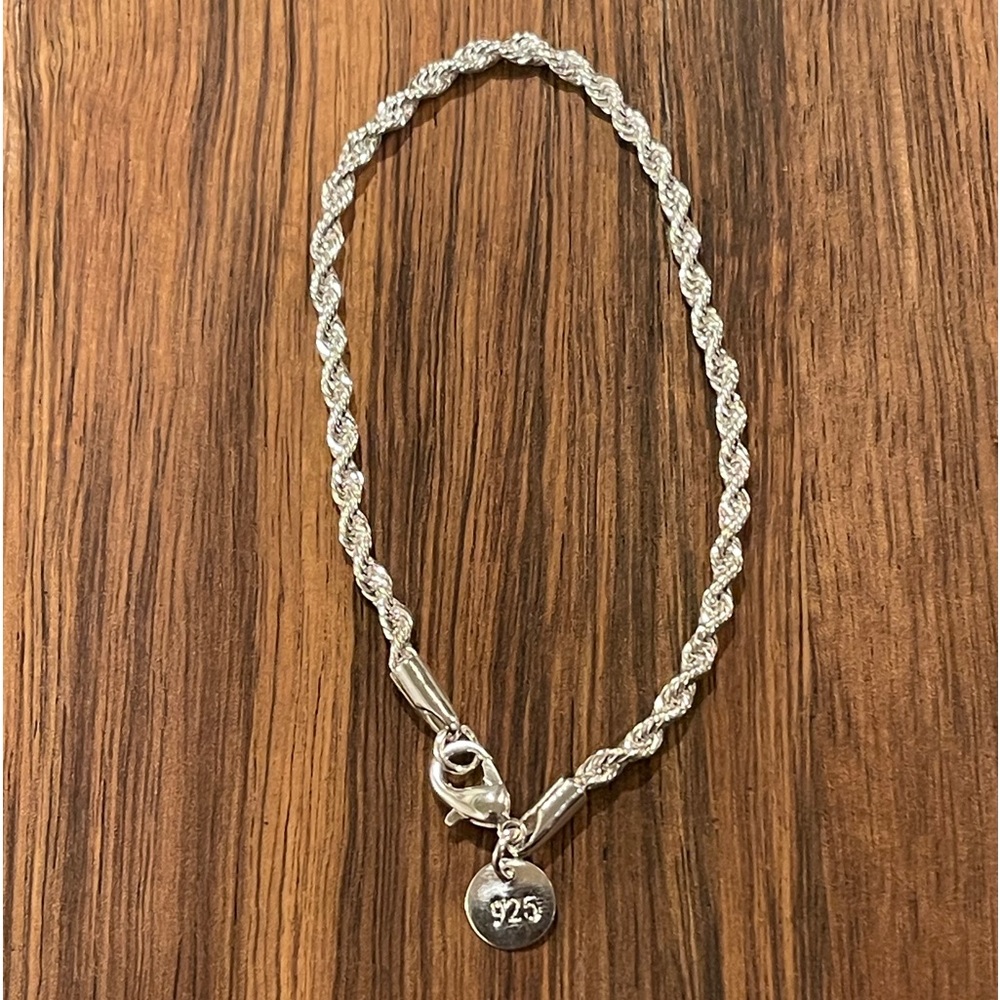COPY - COPY -Sterling Silver men’s rope chain bracelet